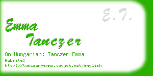 emma tanczer business card